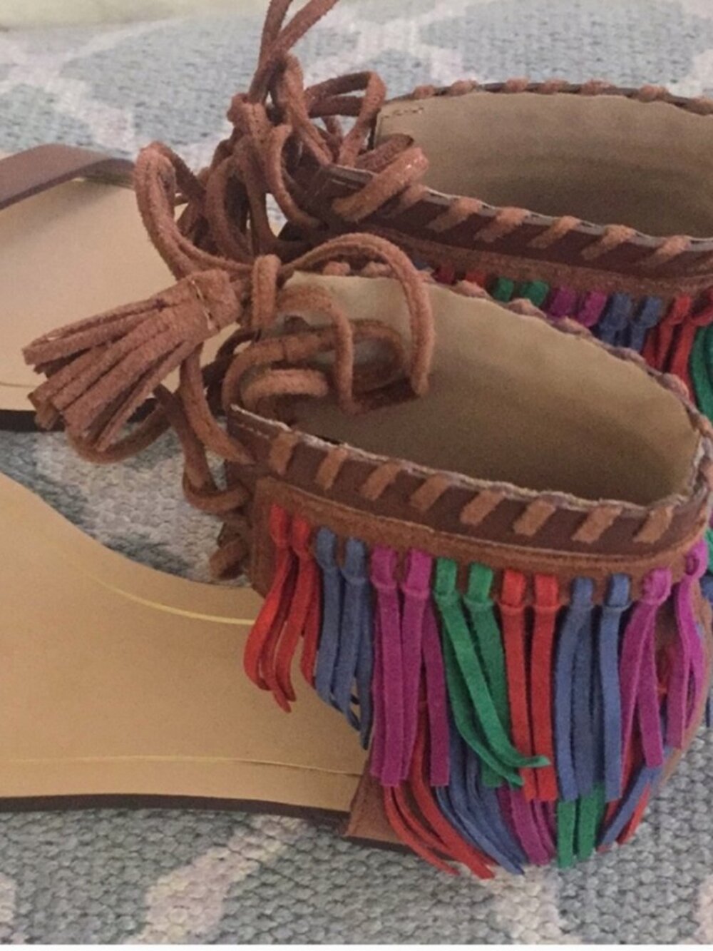 NIB Zara Multicolored Sandals Size 37 - Picture 5 of 11